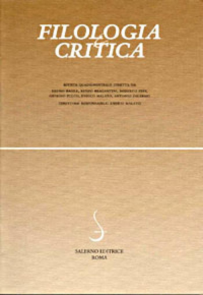 <p>“Sulla scrittura narrativa di Giovan Francesco Loredan: ipotesti letterari e suggestioni figurative”, <i>Filologia e critica</i>, 48, 2, pp. 443-457</p>
